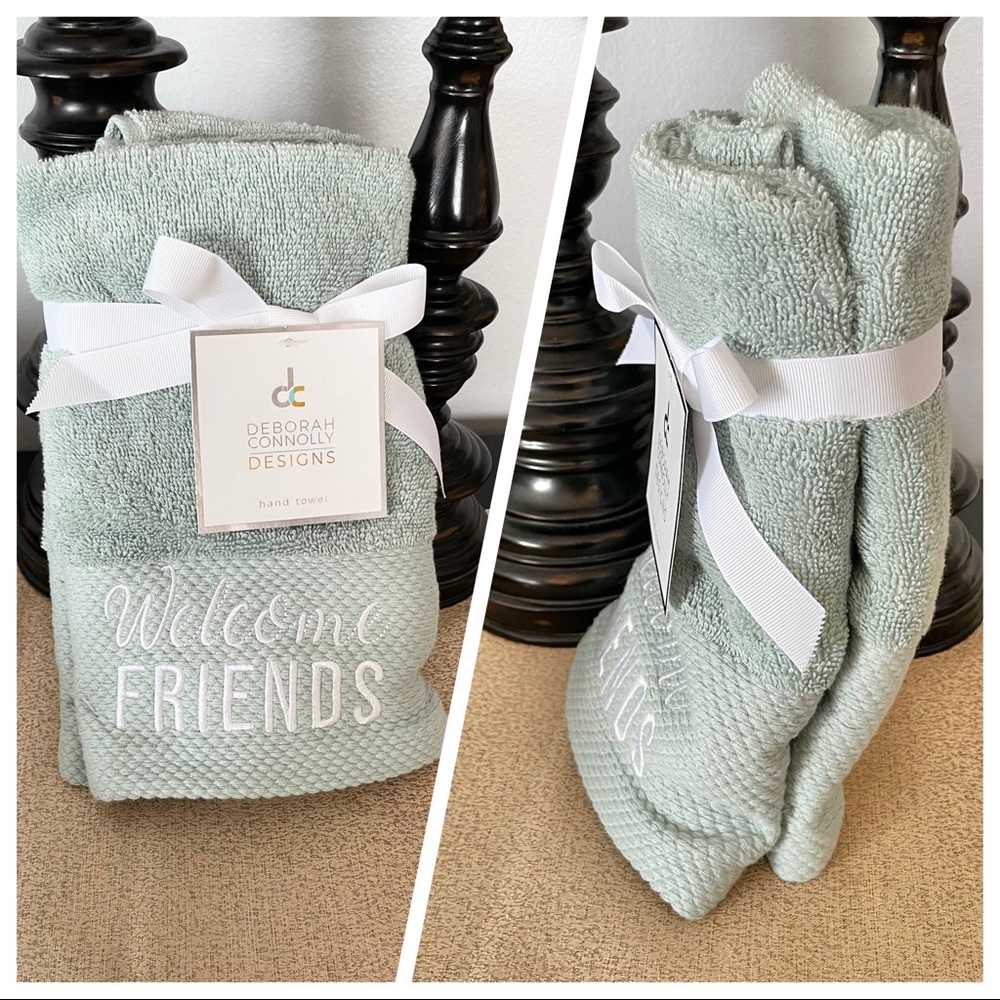 🆕SET OF 2 WELCOME FRIENDS Hand Towels